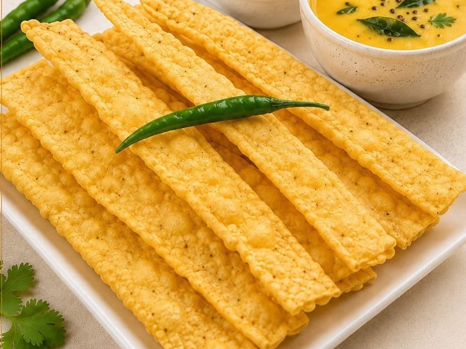 Freshly fried fafda