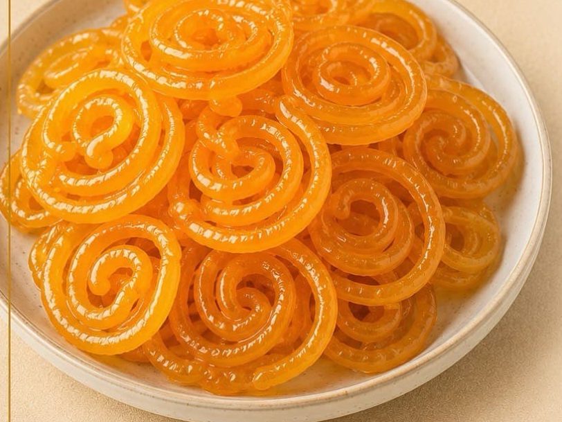 A bowl of fresh jalebi